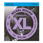 DADDARIO  EXL190 Nickel Wound Bass Guitar Strings, Custom Light, 40-100, Long Scale