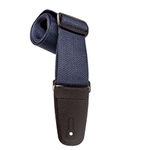 Henry Heller HPOLNAV 2" Poly Strap with Leather Ends Navy