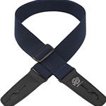 Henry Heller LIS051C2NVYBLU Lock-It Straps Series - Cotton Navy Guitar Strap