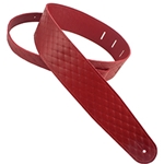 Henry Heller HQLRED Leather Guitar Strap