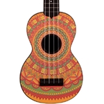 Kala Ukuleles KASUMEHNDI Soprano Ukulele Ukadelic Mehndi