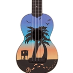 Kala Ukuleles KASUSUNSET Soprano Ukulele Ukadelic Sunset