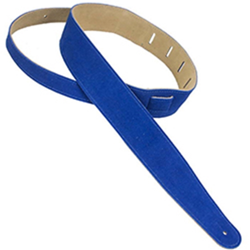 Henry Heller HBS25BLU 2.5" Basic Suede Guitar Strap Blue