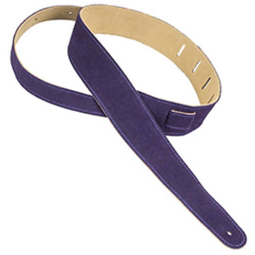 Henry Heller HBS25PUR 2.5" Basic Suede Guitar Strap Purple