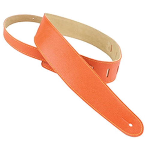 Henry Heller HCAP25ORG Leather Series - Capri Orange  Guitar Strap