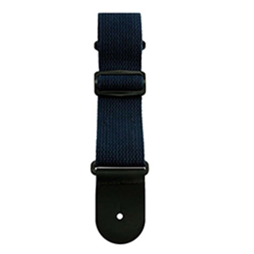 Henry Heller HCOT2DNAV 2" Deluxe Woven Cotton Guitar Strap with Leather Ends Navy