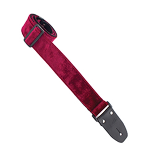 Henry Heller HCVRED Crushed Velvet Guitar Strap