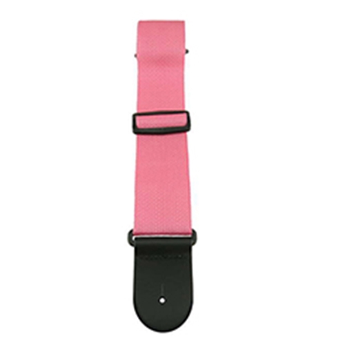 Henry Heller HPOLDPNK 2" Poly Strap with Sewn On Leather Ends Pink