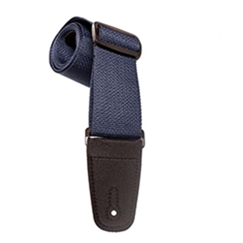 Henry Heller HPOLNAV 2" Poly Strap with Leather Ends Navy