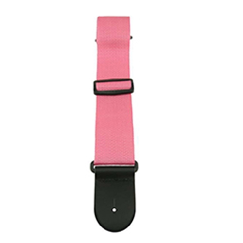 Henry Heller HPOLPNK 2" Poly Strap with Leather Ends Pink