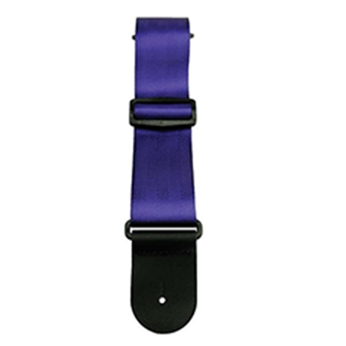 Henry Heller HSBL2DPUR 2" Deluxe Seat Belt Nylon Webbed Guitar Strap with Leather Ends Purple