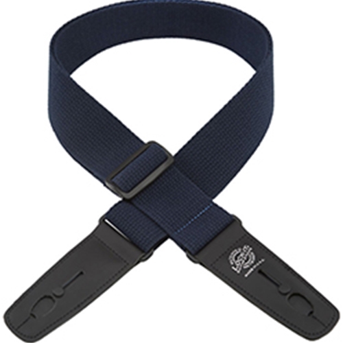 Henry Heller LIS051C2NVYBLU Lock-It Straps Series - Cotton Navy Guitar Strap