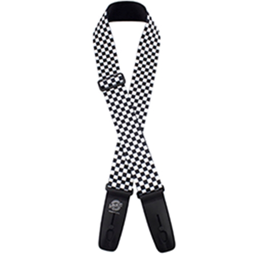 Henry Heller LIS102S62 Lock-It Straps Series - Plush Poly Checkerboard Guitar Strap