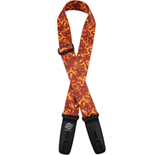 Henry Heller LIS107S52 LockIt Straps Series  Plush Poly Gold Swirl Guitar Strap