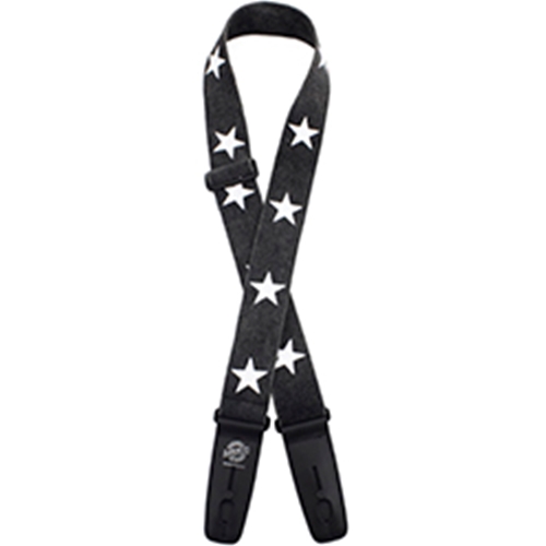 Henry Heller LIS301D03 Lock-It Straps Series - Cotton Black Star