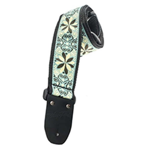 Henry Heller LIS304J19 LockIt Straps Series Vintage Light Green Mocha Guitar Strap