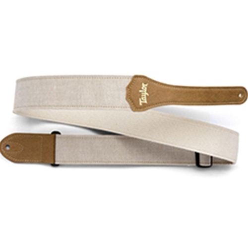 TAYLOR 401020 Taylor Vegan Guitar Strap,Hgbn Hemp Cotton,White