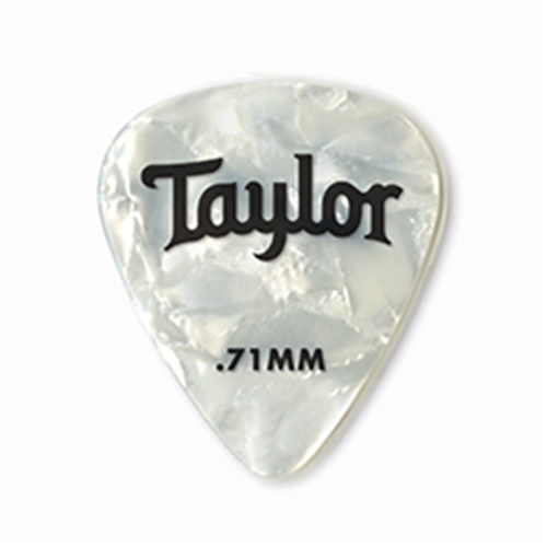 TAYLOR 80713 Taylor Celluloid 351 Picks White Pearl 0.71mm 12-Pack