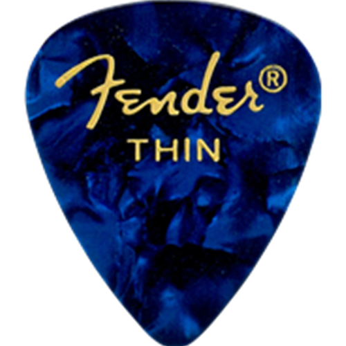 FENDER 1980351702 Celluloid Pick Pack Blue Moto Thin