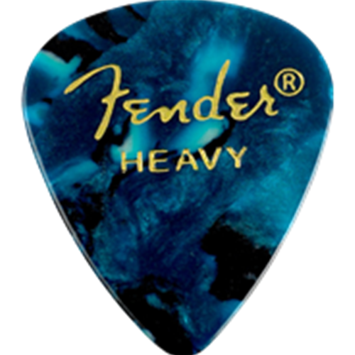 FENDER 980351908 Celluloid Pick Pack Ocean Turquoise Heavy