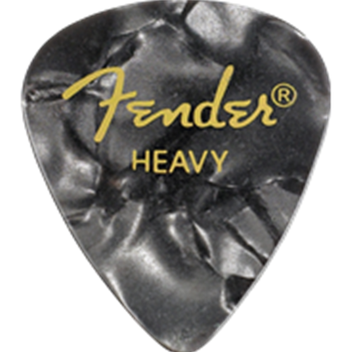 FENDER 1980351943 Celluloid Pick Pack Black Moto Heavy