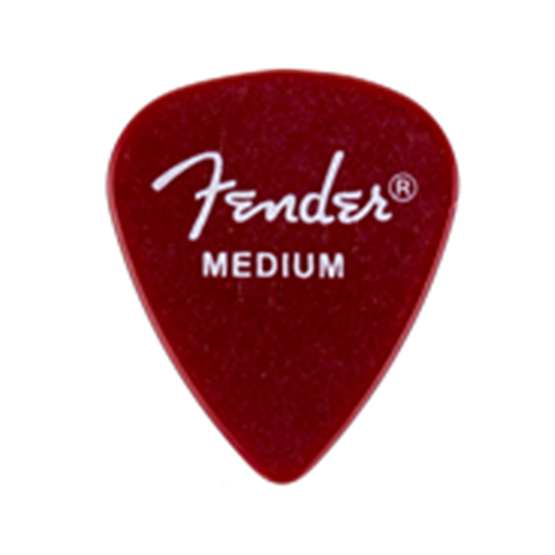 FENDER 981351809 Clear Pick Pack Candy Apple Red Medium