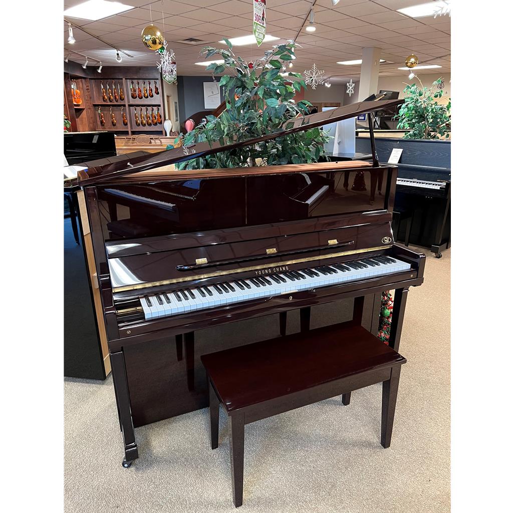 YOUNG CHANG PE118PMAH PE118 Vertical Piano Polished Mahogany