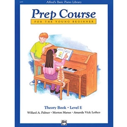 Alfred's Basic Piano Prep Course Theory Book E