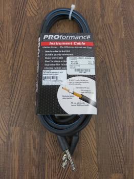PROformance PRP10R 10'  Right Angle Hot Shrink 1/4" to 1/4" Instrument Cable