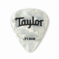 TAYLOR 80713 Taylor Celluloid 351 Picks White Pearl 0.71mm 12-Pack