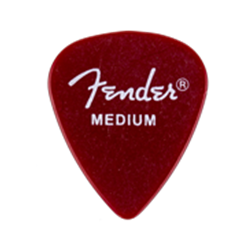 FENDER 981351809 Clear Pick Pack Candy Apple Red Medium